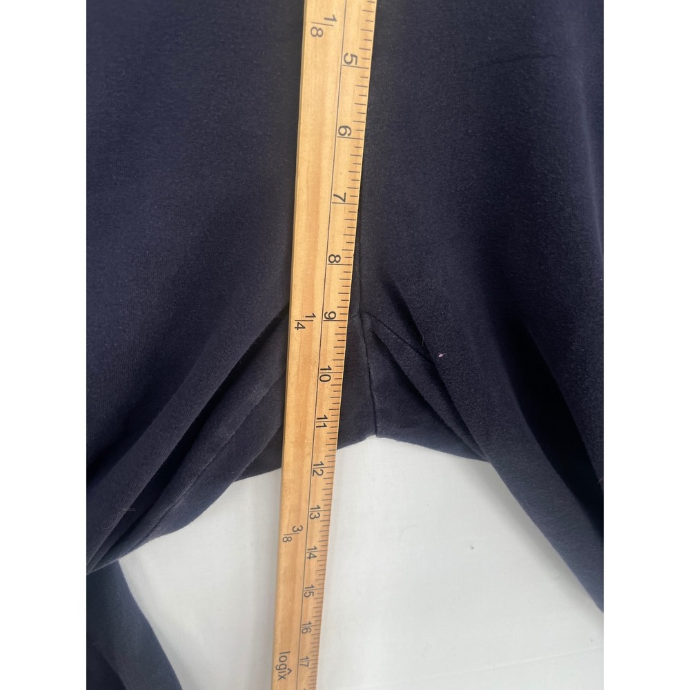 Lands End Starfish Knit Crop Pants Navy Blue Stretch Pull On Leggings Womens M/P